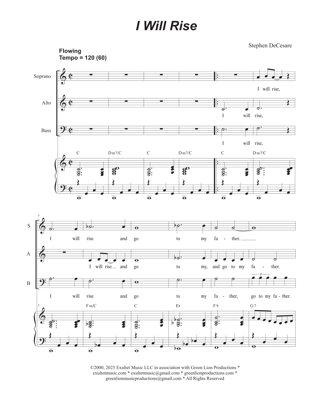 I Will Rise (Vocal Trio - (SAB)