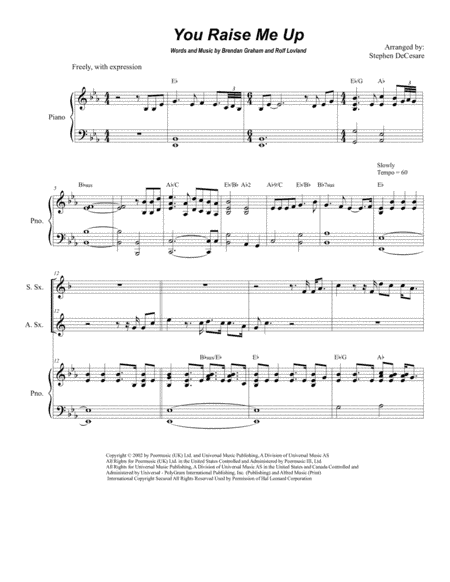 You Raise Me Up (arr. Stephen DeCesare)