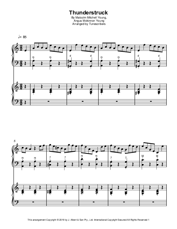 Thunderstruck (arr. Tunescribers)