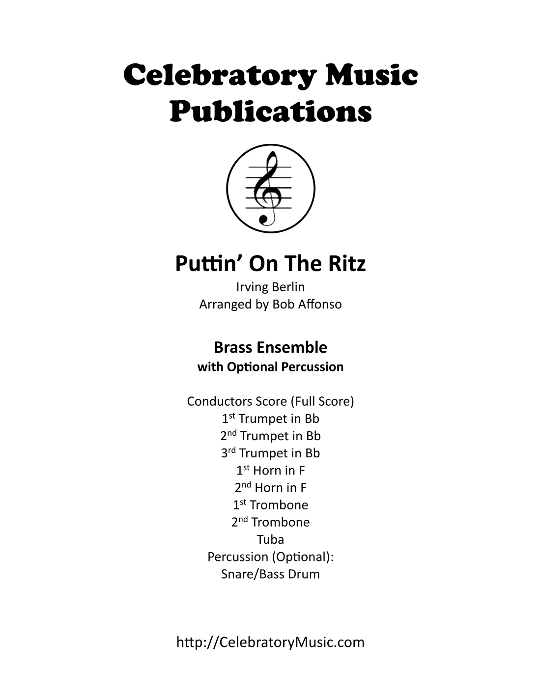 Puttin' On The Ritz (arr. Bob Affonso)