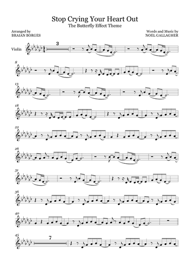 Stop Crying Your Heart Out (arr. Braian Borges)