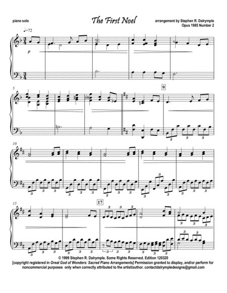 The First Noel (arr. Stephen R Dalrymple (Dalrymple Designs))