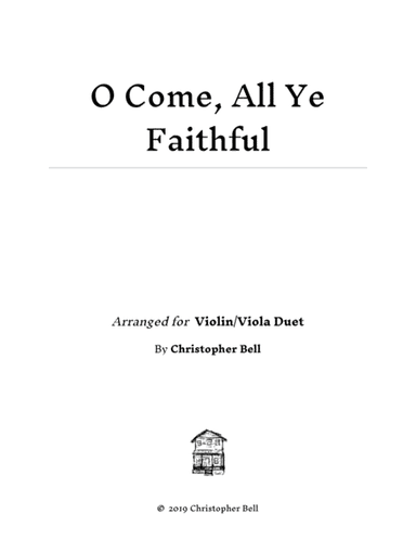 O Come, All Ye Faithful - Easy Violin/Viola Duet (arr. Silent Home Records)