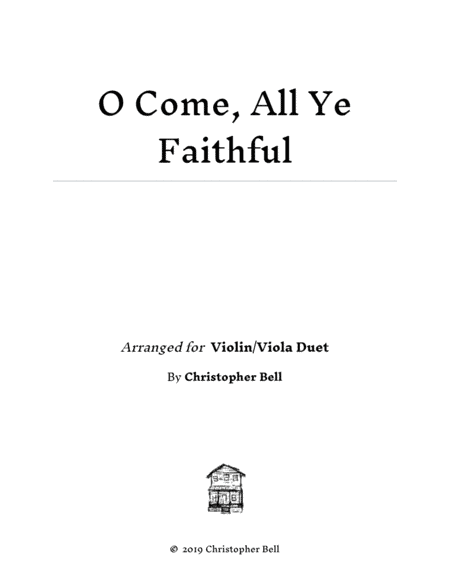 O Come, All Ye Faithful - Easy Violin/Viola Duet (arr. Silent Home Records)