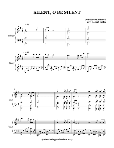 SILENT, O BE SILENT (arr. Robert Bailey)