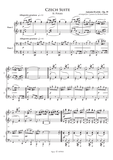 Polka from "Czech Suite", for 2 pianos (arr. Richard Simm)