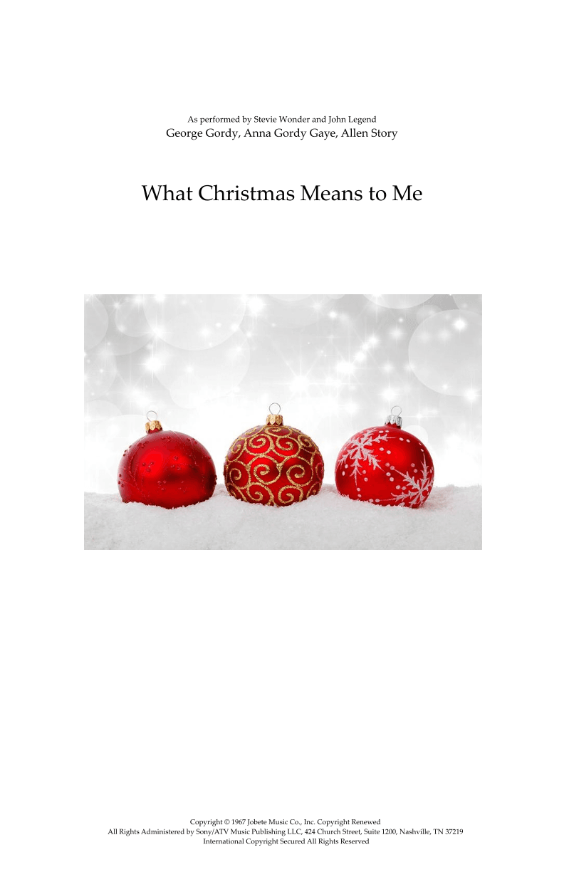 What Christmas Means To Me (arr. Ryan Putt)