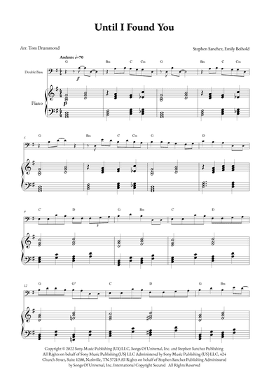 Until I Found You (arr. Tom Drummond)