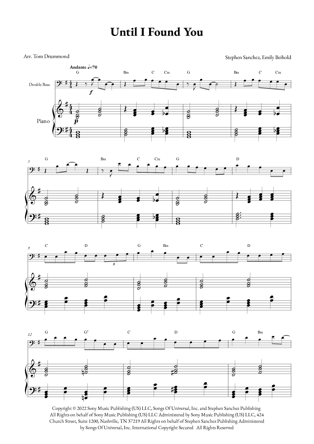 Until I Found You (arr. Tom Drummond)