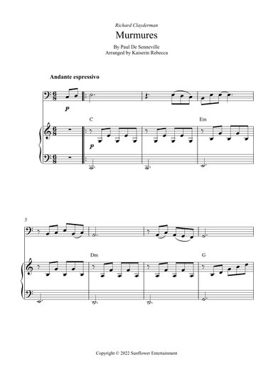 Murmures (arr. Kaiserin Rebecca)