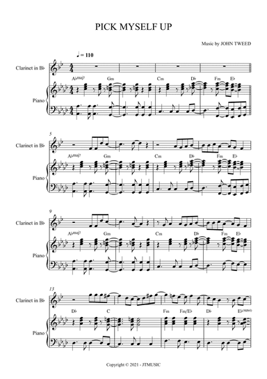 Pick Myself Up for Clarinet and Piano