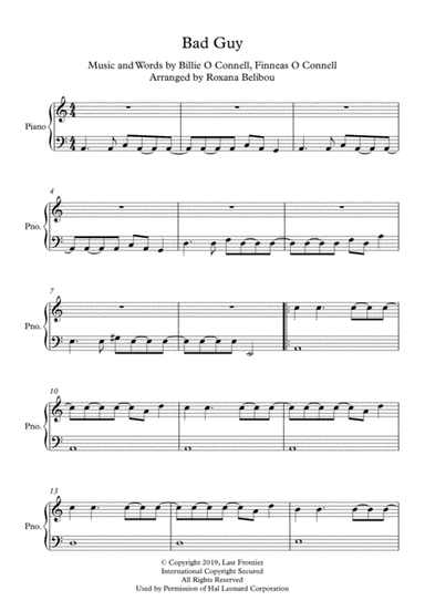Bad Guy (arr. Roxana Belibou)