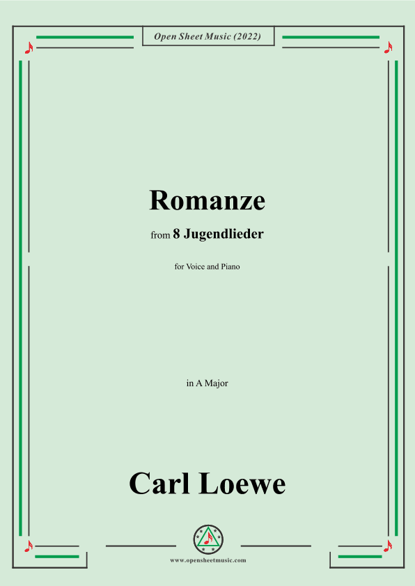 Loewe-Romanze,in A Major,for Voice and Piano (arr. OSM Press)