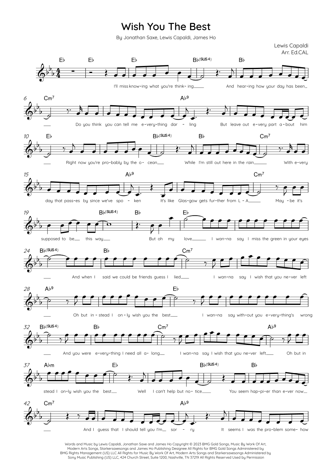 Wish You The Best (arr. Arr. Ed.CAL)