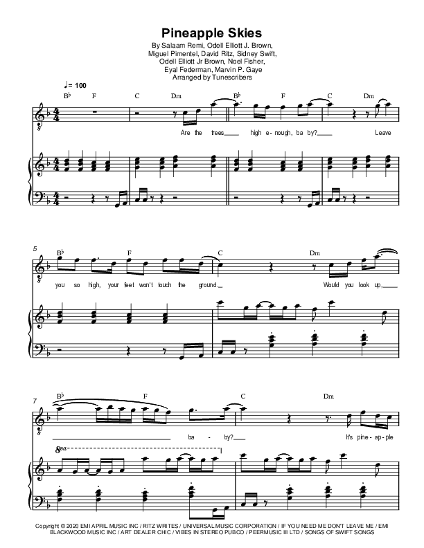 Pineapple Skies (arr. Tunescribers)
