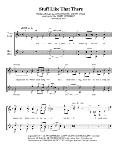 Stuff Like That There (arr. Scott Kitzmiller)