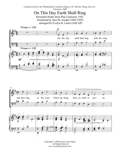 On This Day Earth Shall Ring (arr. Evelyn Larter Music)