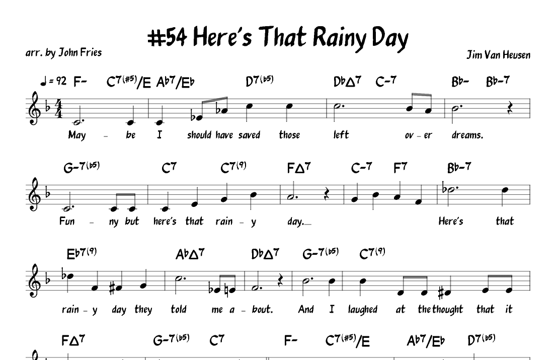 Here's That Rainy Day (arr. John Fries)
