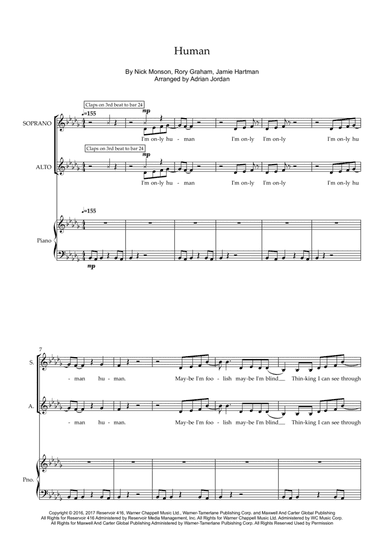 Human (arr. Adrian Jordan)