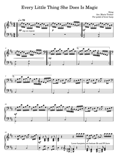 Every Little Thing She Does Is Magic (arr. Maria Trotter)