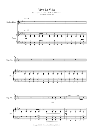 Viva La Vida (arr. Matthew pyeon)