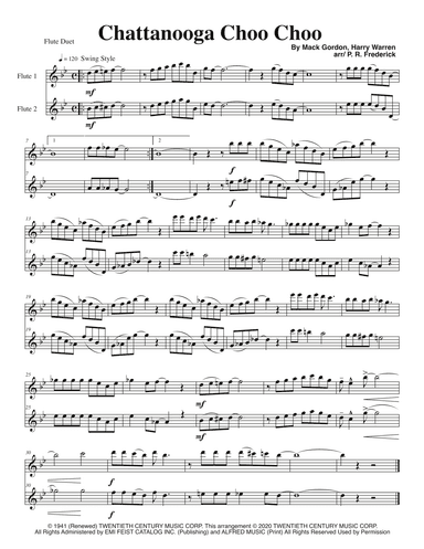 Chattanooga Choo Choo (arr. P. R. Frederick)