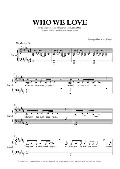 Who We Love (arr. Mark Waters)