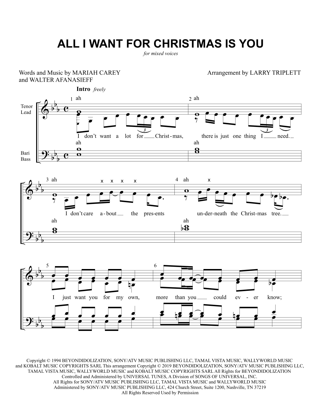 All I Want For Christmas Is You (arr. Larry Triplett)