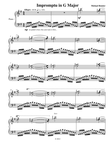Impromptu in G major from Nine Character Pieces