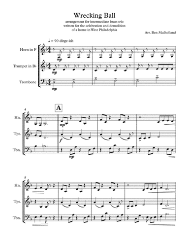 Wrecking Ball (arr. Ben Mulholland)