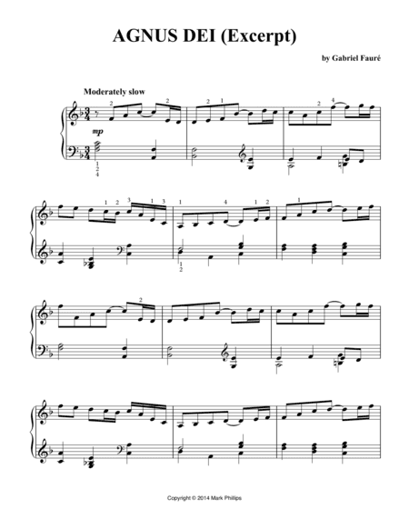 Fauré Requiem: "Agnus Dei (excerpt)" (arr. Mark Phillips)