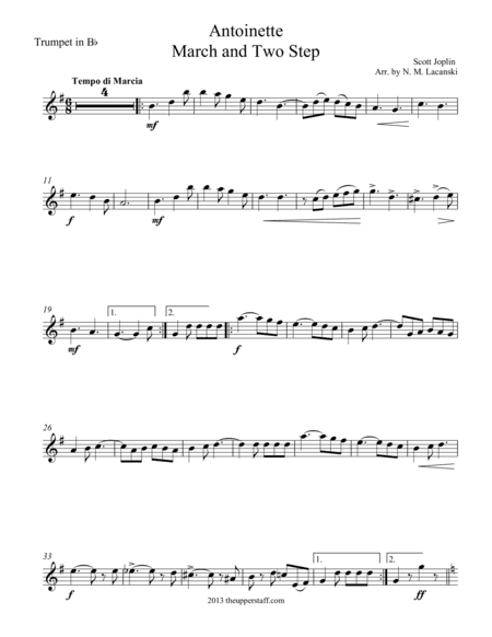 Antoinette (arr. Nick Lacanski)