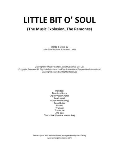 Little Bit O' Soul (arr. Jim Farley - www.arrangementsone.com)