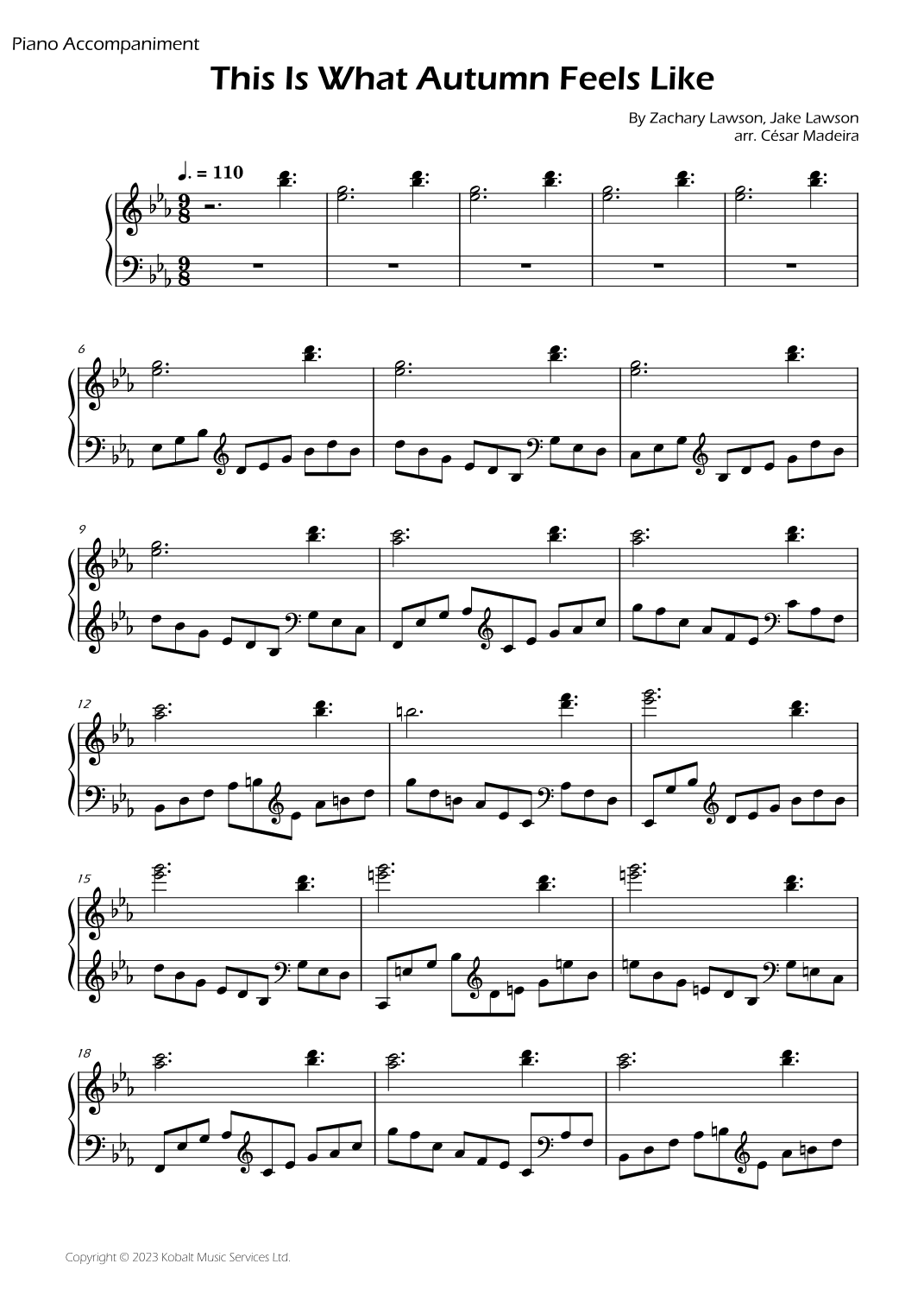 This Is What Autumn Feels Like (arr. César Madeira)