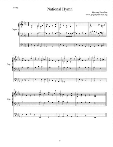 National Hymn - Alternate Harmonization