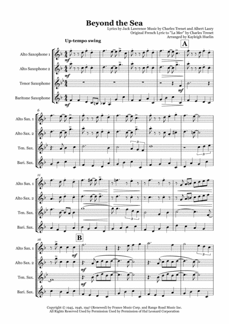 Beyond The Sea (arr. Kayleigh Huelin)