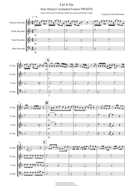 Let It Go (from Frozen) (arr. David Burndrett)