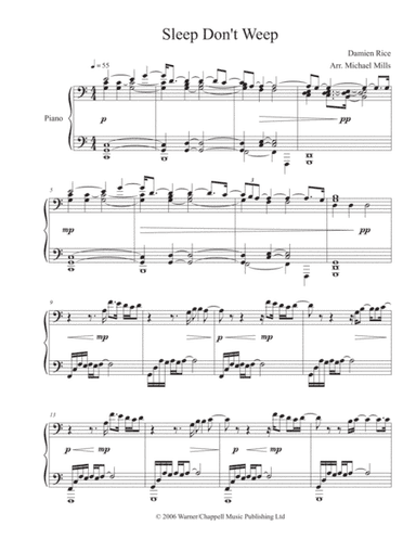 Sleep, Don't Weep (arr. Michael Mills)