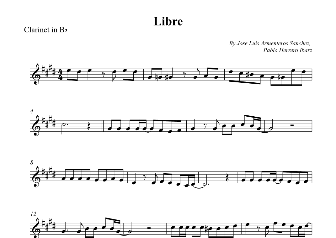 Libre (arr. Wesley S. SIlva)