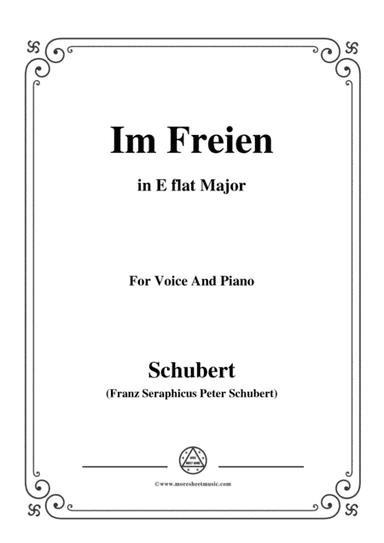 Schubert-Im Freien,in E flat Major,Op.80 No.3,for Voice and Piano (arr. MSM)
