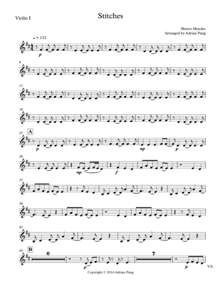 Stitches (arr. Adrian Pang)