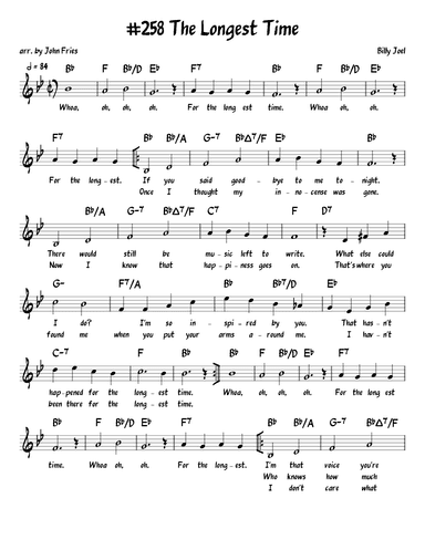 The Longest Time (arr. John Fries)