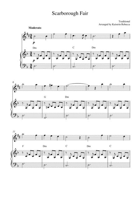 Scarborough Fair (arr. Kaiserin Rebecca)