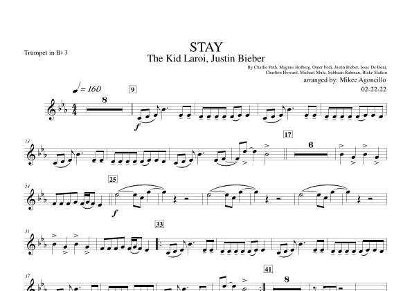 Stay (arr. Mikee Agoncillo)