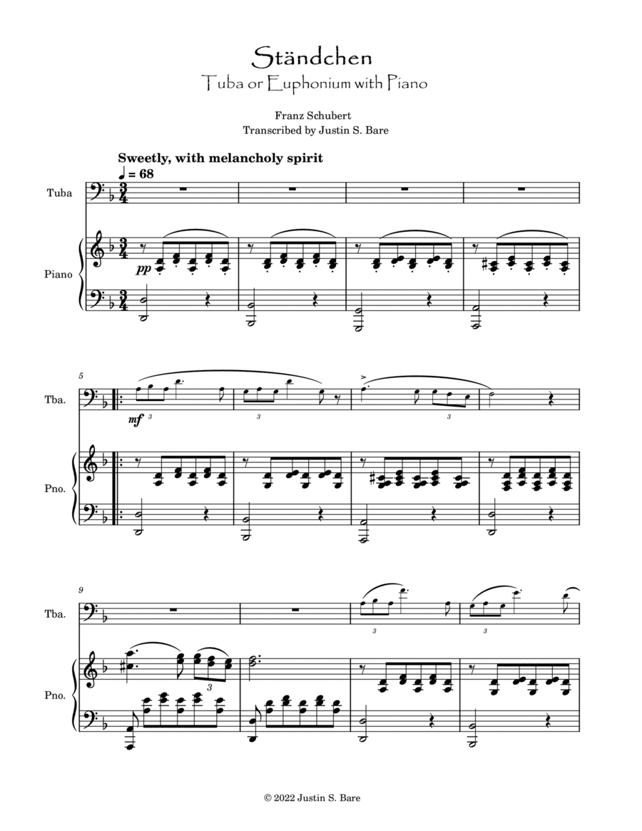 Ständchen (arr. Justin S. Bare)