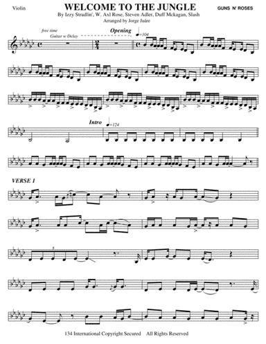 Welcome To The Jungle (arr. Jorge Juárez)