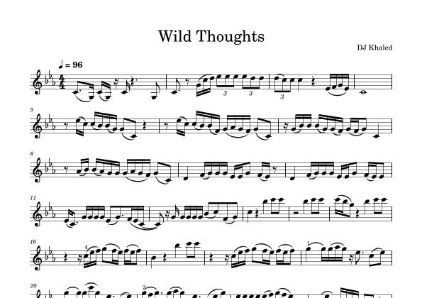 Wild Thoughts (arr. Julia Mills)