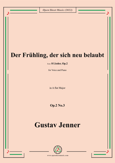 Jenner-Der Frühling,der sich neu belaubt,in A flat Major,Op.2 No.3 (arr. OSM Press)