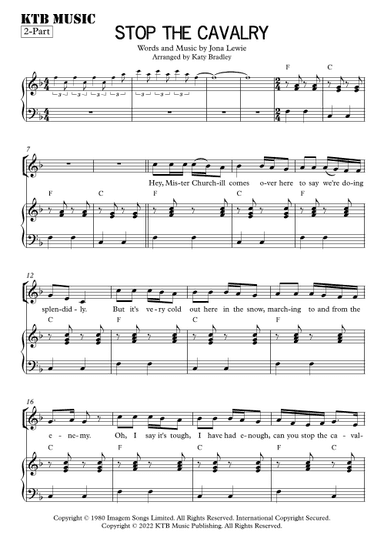 Stop The Cavalry (arr. Katy Bradley)