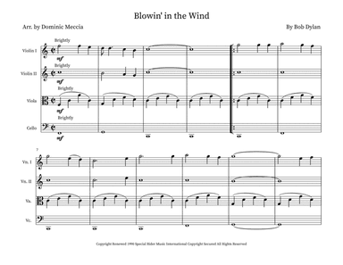 Blowin' In The Wind (arr. Dominic Meccia)